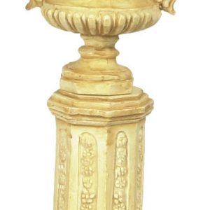 TAN ANCIENT URN W/BASE/2