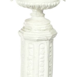 WHT.ANCIENT URN W/BASE/2