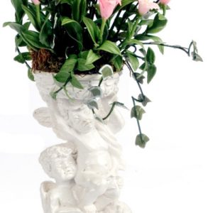 PK/WH/RD FLOWERS/RESIN PD