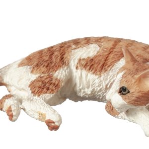 LAYING CAT ORANGE&WH