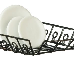 DISH DRAINER W/DISHES