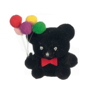 1in FLOCKED BEAR/BLACK