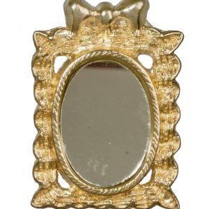 SMALL OVAL MIRROR/GOLD