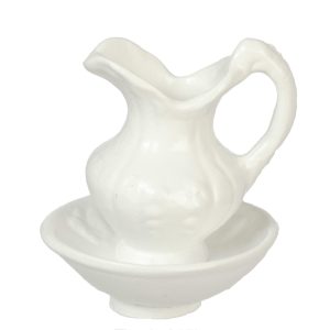 PITCHER & BOWL/WHITE
