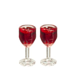 GLASS OF ROSE WINE SET/2