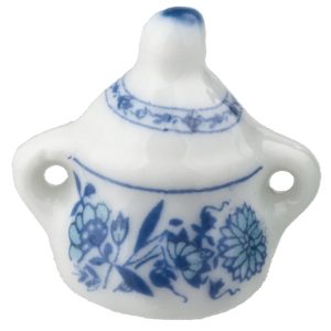 BLUE FLORAL SUGAR DISH