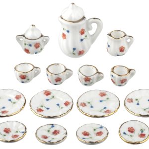 CORAL PANSY COFFEE SET/17