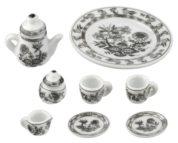 BLACK/WHITE COFFEE SET/10