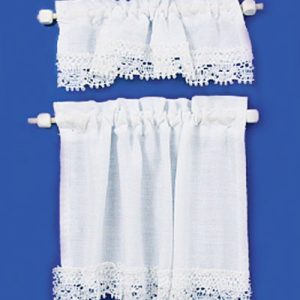 CURTAINS/COTTAGE SET/WHIT