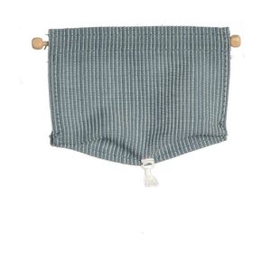 CURTAINS/BLUE W/STRIPES