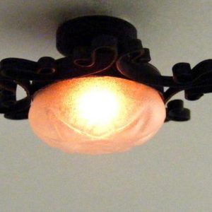 ORNATE IRON CEILING LAMP