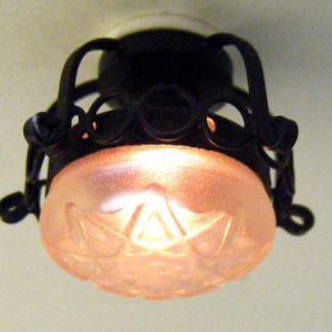 SCROLLED IRON CEIL.LAMP