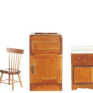 KITCHEN SET/6/WALNUT/CB!