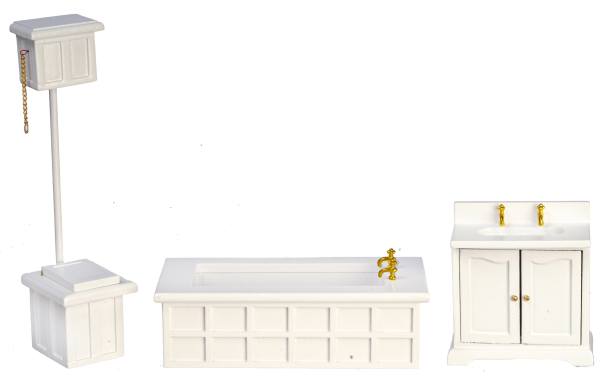 VICT.BATH SET/3/WHITE