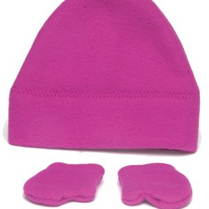 HAT/MITTENS/PINK/18inDOLL