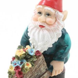 GNOME W/FLOWER CART