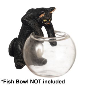 CAT REACHING/BLACK