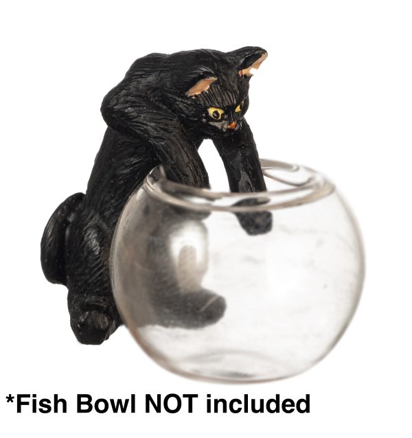 CAT REACHING/BLACK