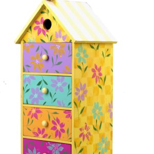 RAINBOW DAISIES BIRDHOUSE