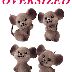 1 1/2in FLOCKED MOUSE/AST