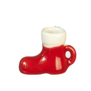 RED/WHITE SANTA BOOT MUG