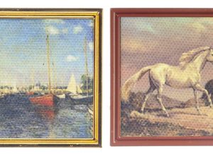 MONET/HORSES/CANVAS/METAL