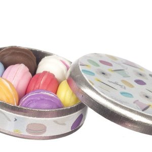 ROUND TIN BOX W/MACARONS