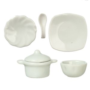 WHITE TABLE SET/6