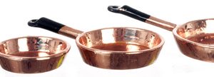 COPPER FRYING PANS SET/3
