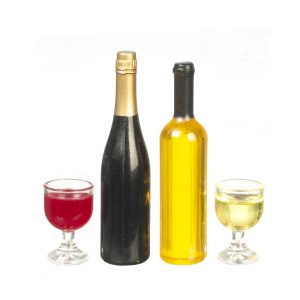 2 BOTTLES/2 GLASSES WINE
