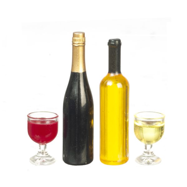 2 BOTTLES/2 GLASSES WINE