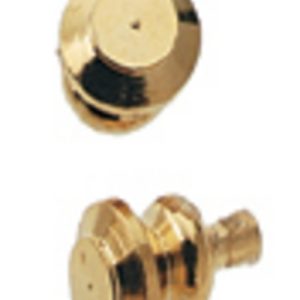 PLAIN KNOB/BRASS/6PC/PKG