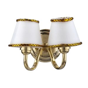 LED DBL.WH.SHADE SCONCE