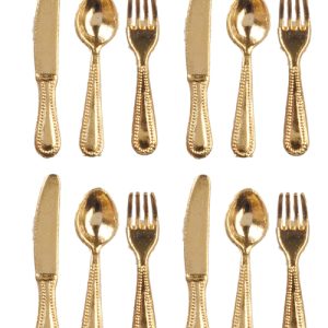 GOLD FLATWARE/12pcs