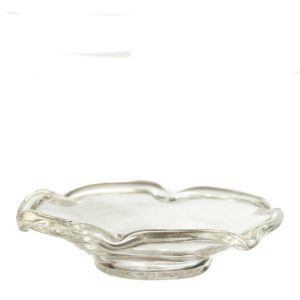 CLEAR GLASS FLUTED PLATE