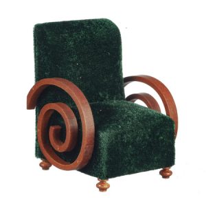 ART DECO ARMCHAIR/GREEN/