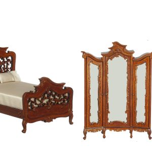 FR.PROVINCIAL BED/WALNUT