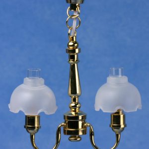 2 LIGHT FLUTED CHANDELIER