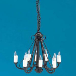WROUGHT IRON CHAND/BLACK