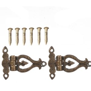 HINGES W/6 PINS/ANT.BRS/2