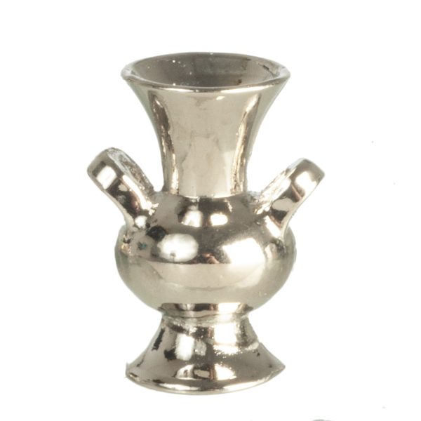 SILVER VASE W/2 HANDLES
