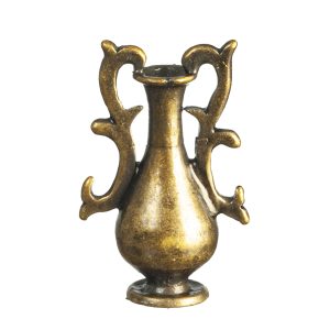 ANT.BRASS VASE W/2 HANDLE