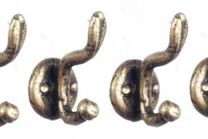 COAT HOOKS/BRASS/4