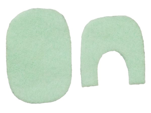 1/2` GREEN BATHROOM RUG