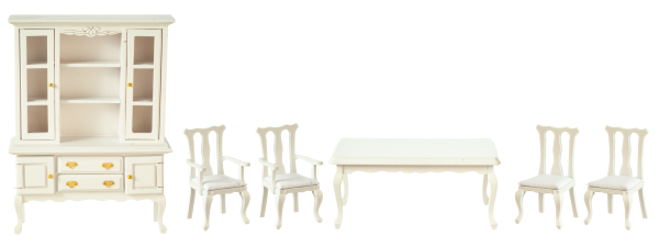 DINING ROOM SET/6/WHITE