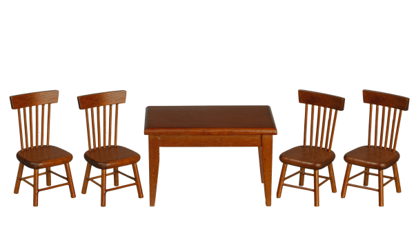 TABLE/4 CHAIRS/WN/CS