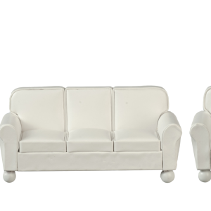 RS LEATHER SOFA SET/3/CR