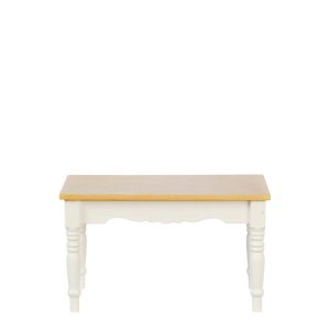 RS TABLE/TURNED LEG WHT/O