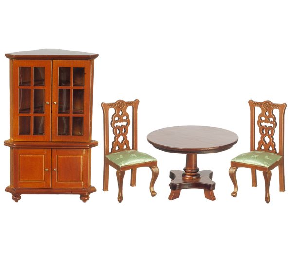 SIDE CHAIR/MAHOG/LT GREEN