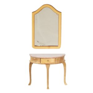 DEMI-TABLE W/MIRROR/0AK
